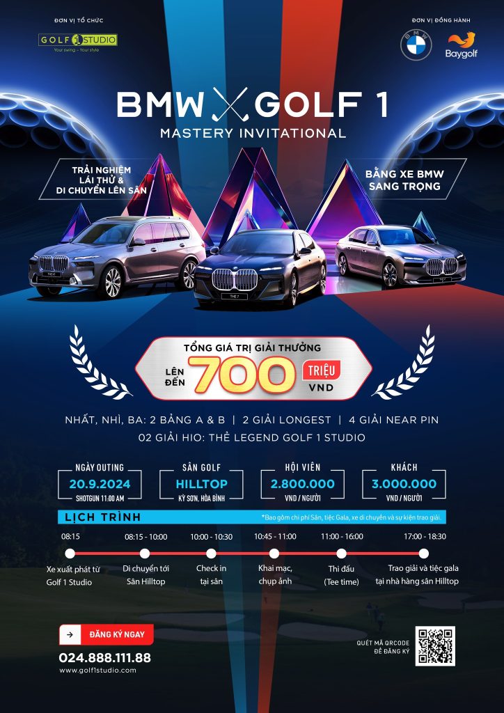 BMW x Golf 1 Mastery Invitational - Sự kiện golf đẳng cấp tại Hilltop Valley Golf Club với tổng giải thưởng lên đến 700 triệu đồng