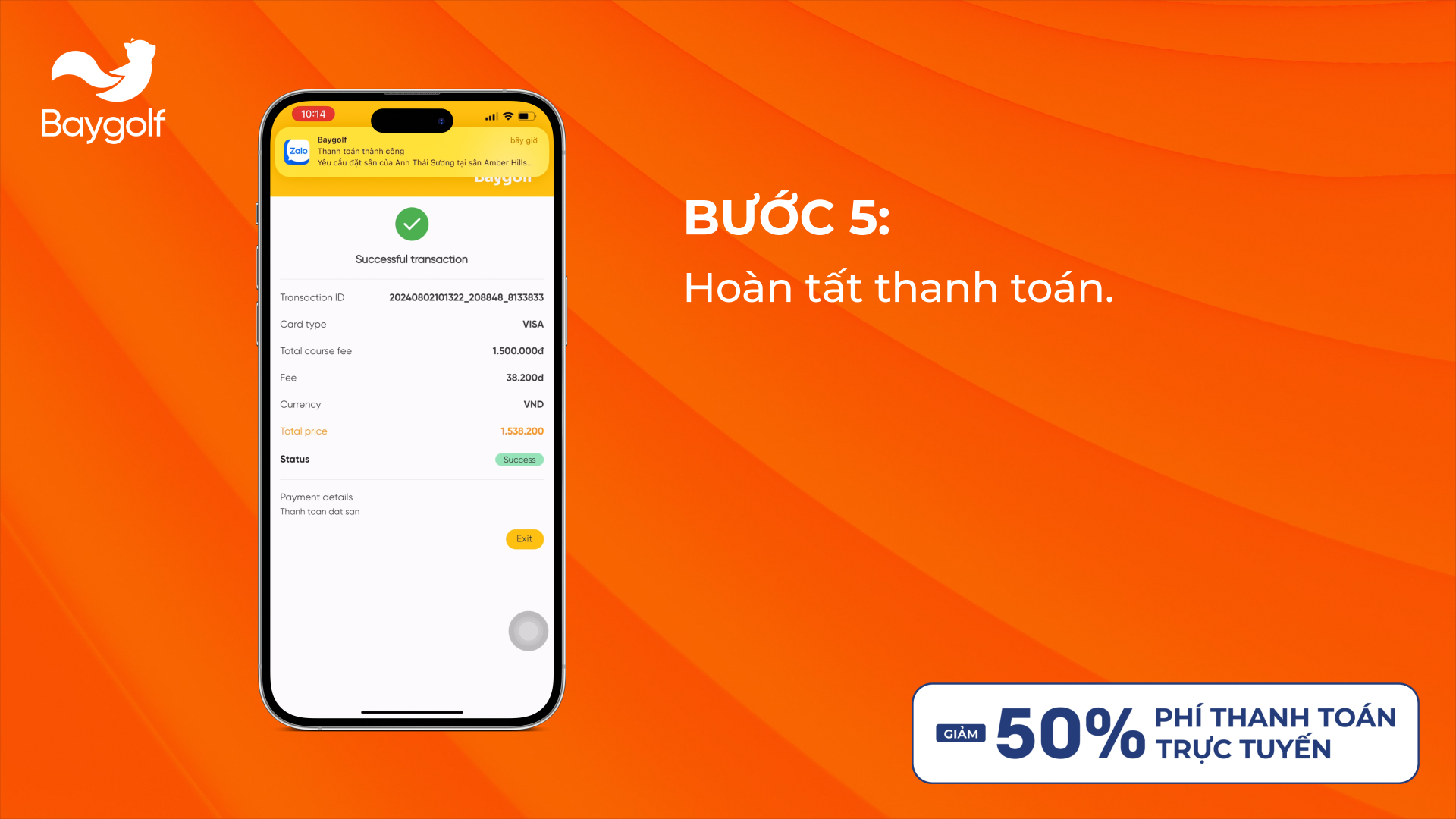 5 bước hướng dẫn thanh toán trực tuyến 