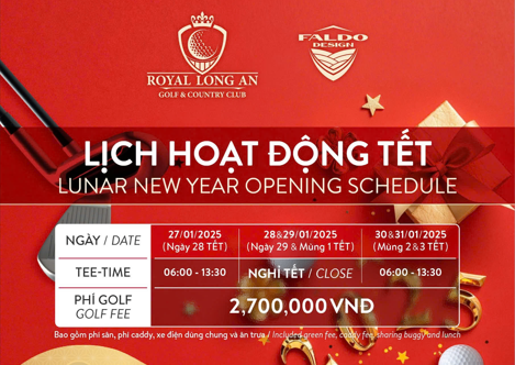 Tận hưởng chương trình “Hái Lộc Đầu Năm” tại sân golf Royal Hoàng Gia Long An