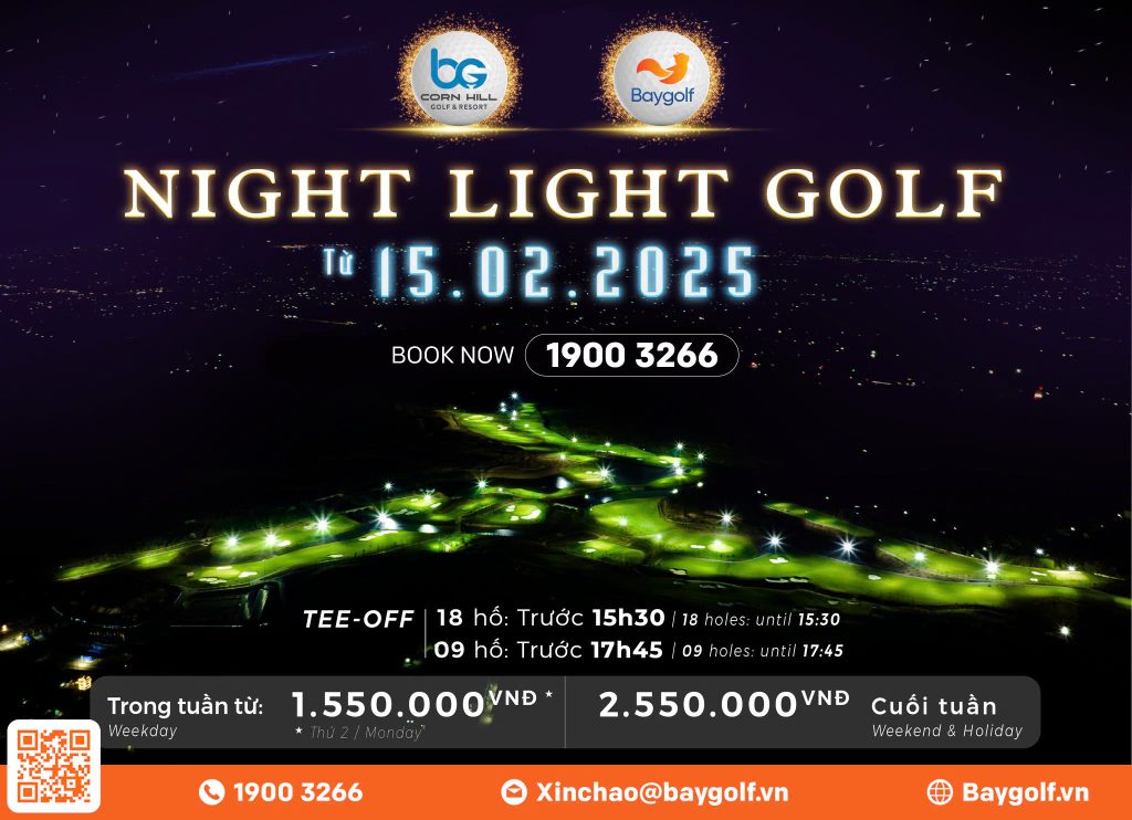 Trải Nghiệm NIGHT LIGHT GOLF – Định Nghĩa Mới Về Đánh Golf Ban Đêm Tại Corn Hill Golf & Resort