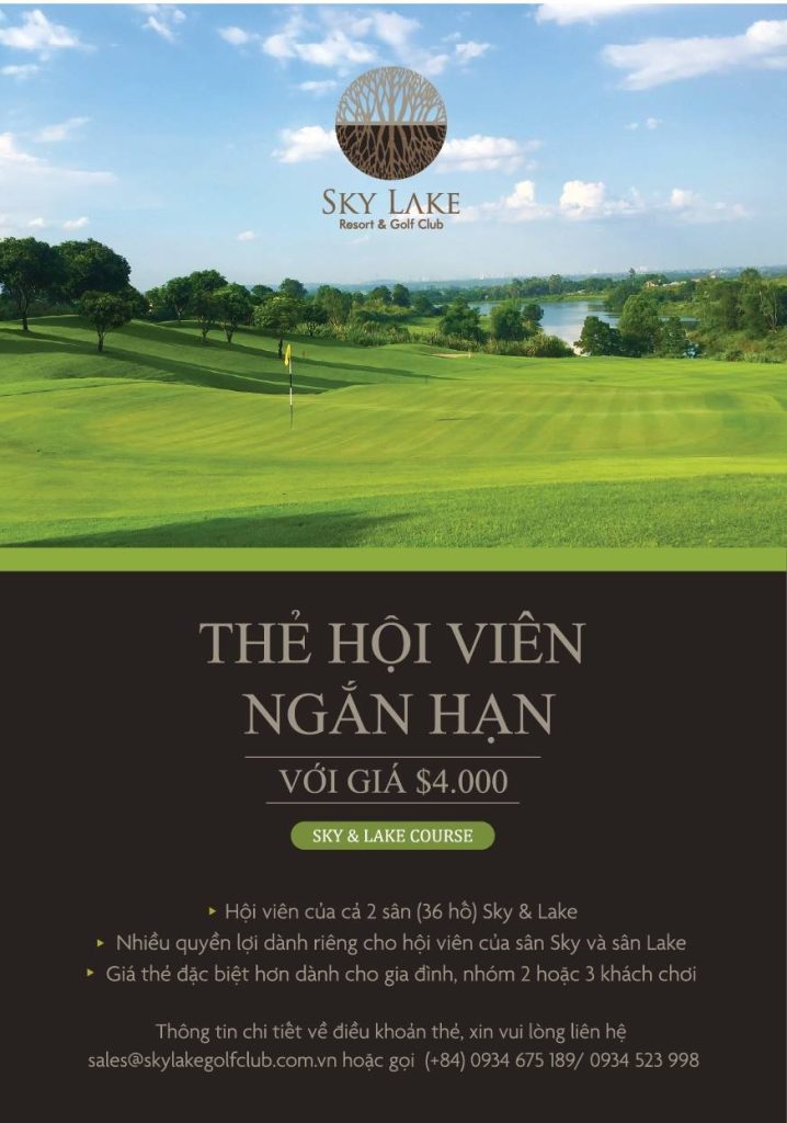 Thẻ hội viên ngắn hạn sân Golf SkyLake