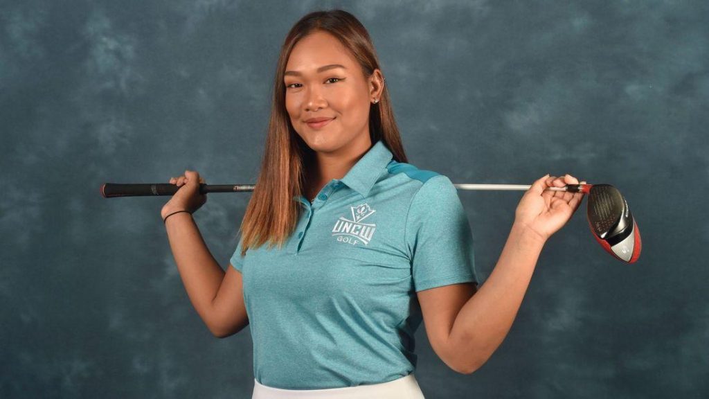 hot girl làng golf Nguyễn Thảo My trong trang phục thi đấu tại sân golf