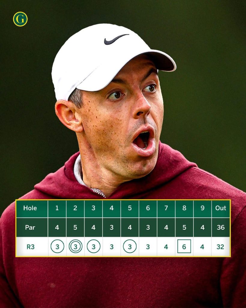 Rory McIlroy mở đầu vòng 3 The Masters 2025 với sáu điểm 3 liên tiếp tại Augusta