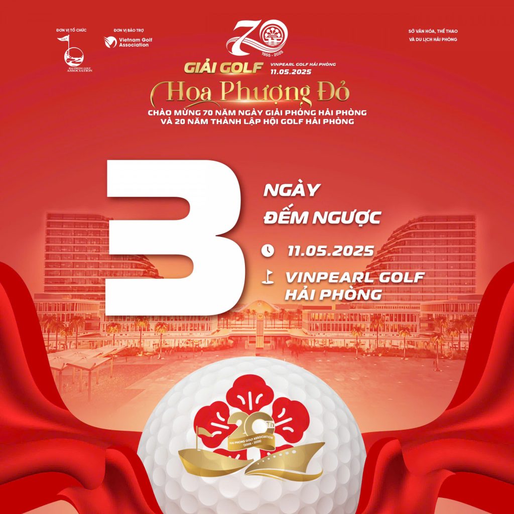 Giải Golf Hoa Phượng Đỏ 2025 tại Vinpearl Golf Hải Phòng