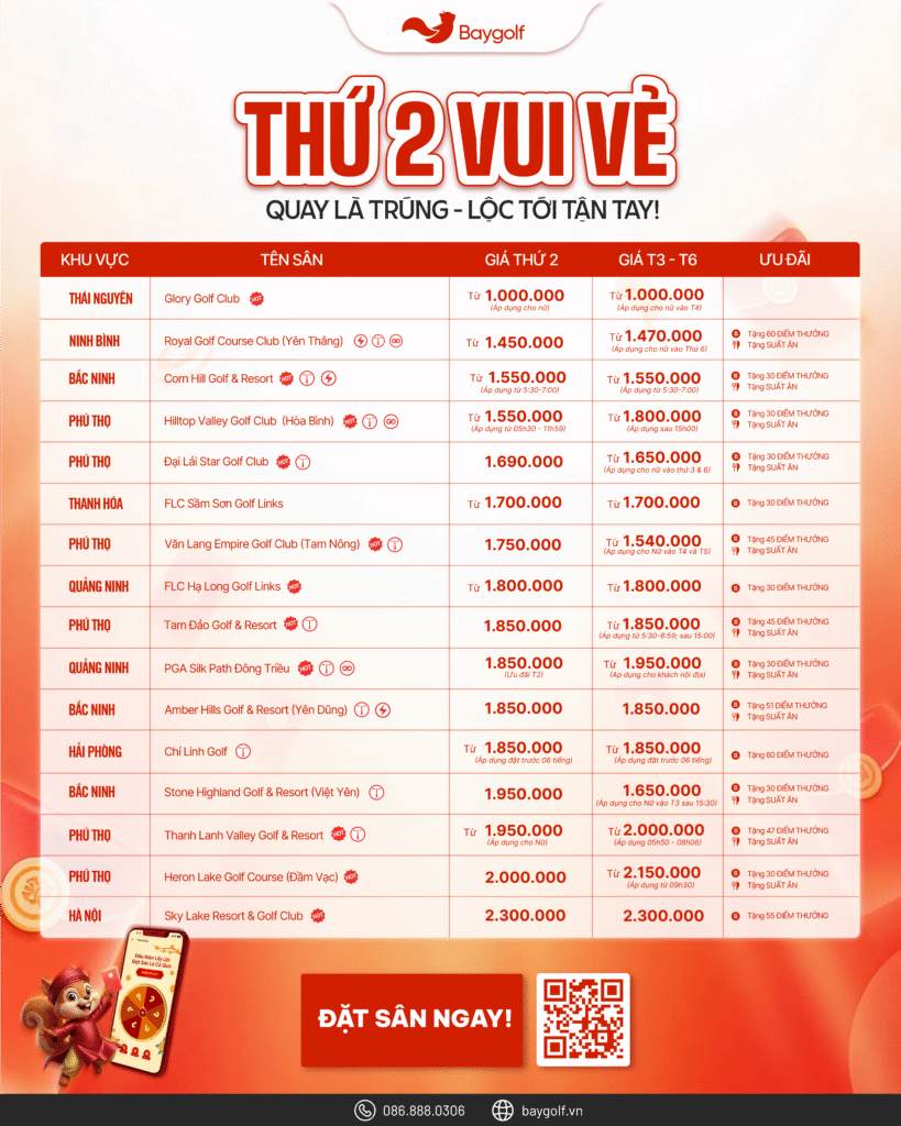 Vươn Mình Bứt Phá Hậu Tết 2026: Đặt Sân Golf "Swing Khỏe" Cùng Ưu Đãi Ngập Tràn 2 banh gia thu 2 vui ve 13.2 08
