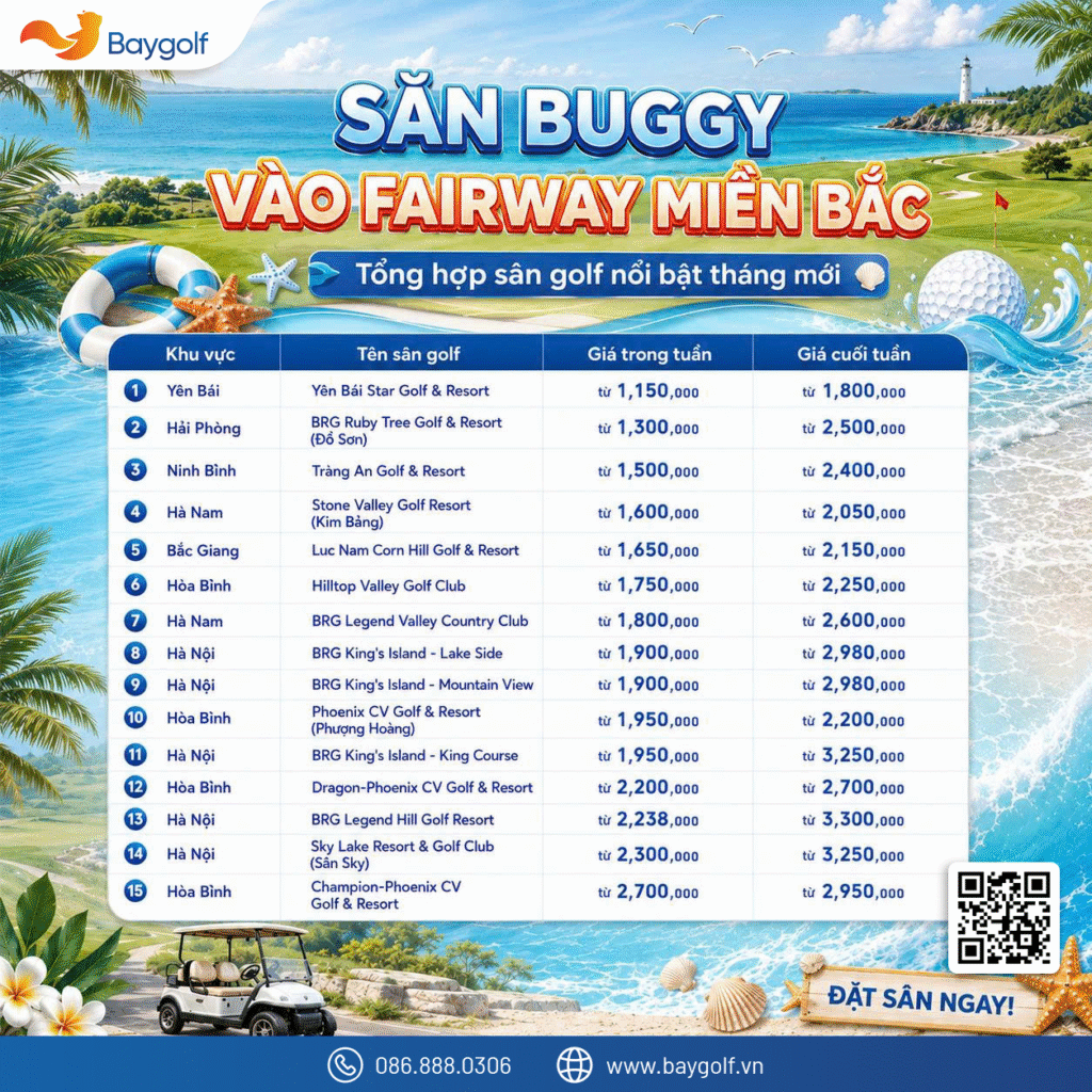 Sân buggy vào fairway miền Bắc: Top lựa chọn đáng trải nghiệm mùa hè 2026 2 Baygolf 1