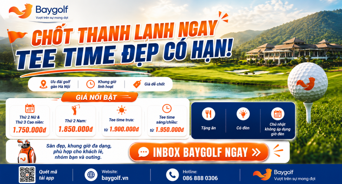 Giá Thanh Lanh: Tee time đẹp gần Hà Nội từ 1.750.000đ 1 giá Thanh Lanh