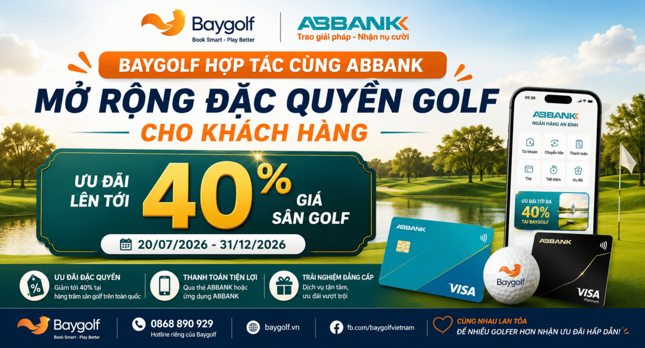 Ưu đãi ABBank: Giảm đến 40% khi đặt sân qua Baygolf 1 ưu đãi ABBank