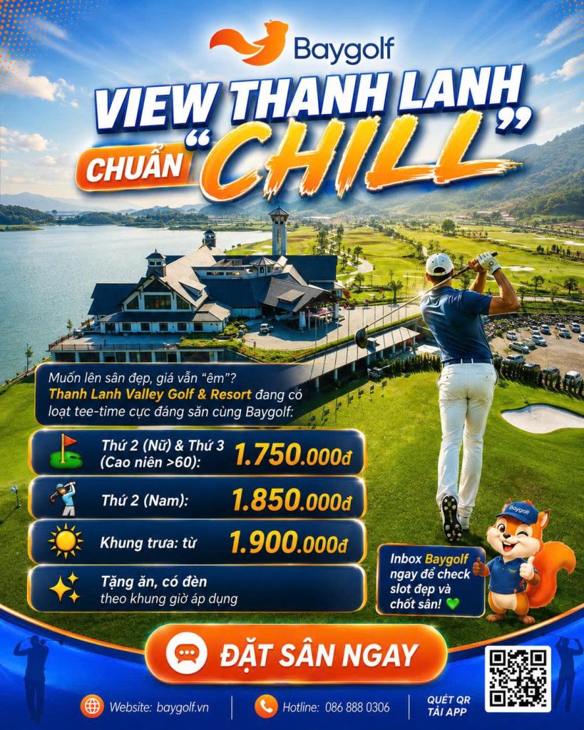 Giá sân golf Thanh Lanh từ 1.750K – Săn tee-time giờ vàng 2 giá sân golf Thanh Lanh