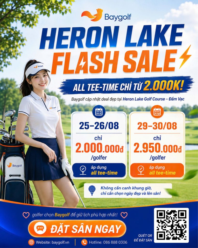 Giá sân golf Đầm Vạc Flash Sale: All tee-time từ 2.000K 2 giá sân golf Đầm Vạc
