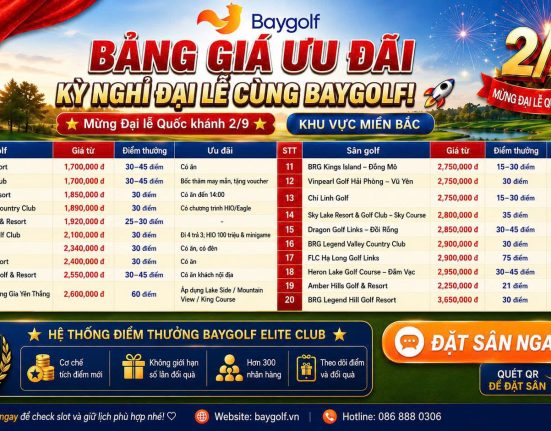 bảng giá sân golf dịp 2/9
