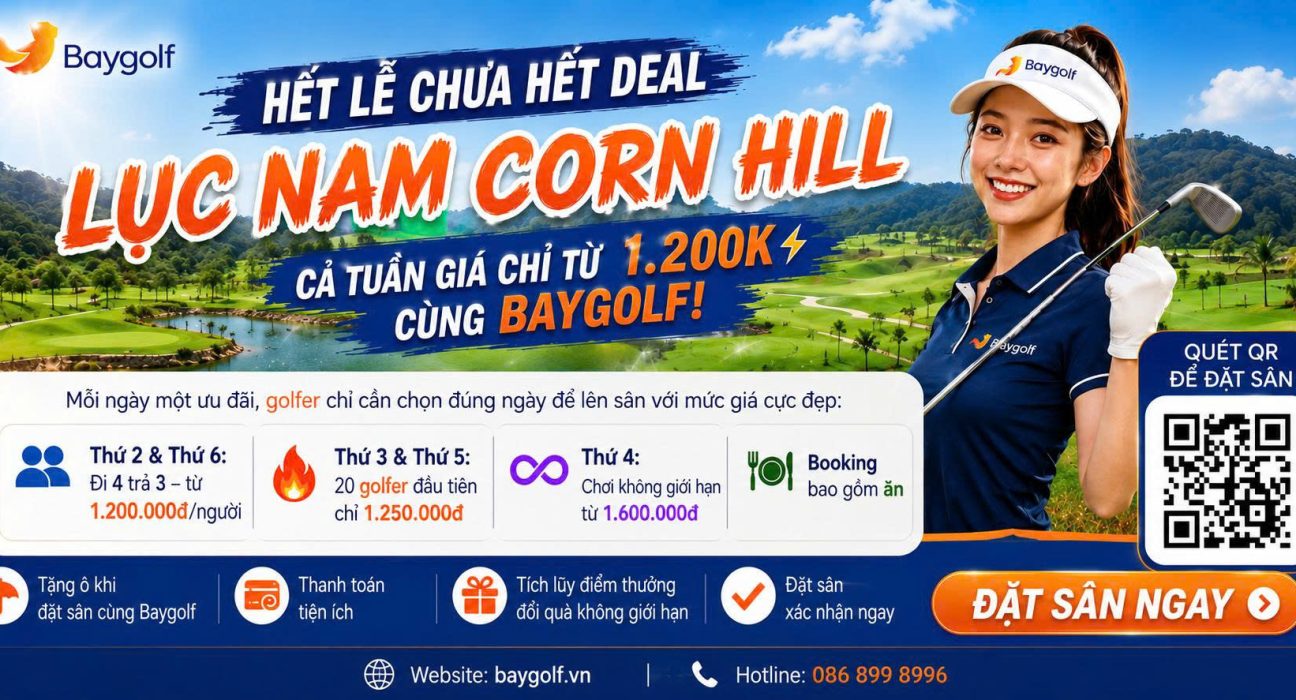 Giá sân golf Lục Nam từ 1.200K – Ưu đãi cả tuần cùng Baygolf 1 giá sân golf Lục Nam