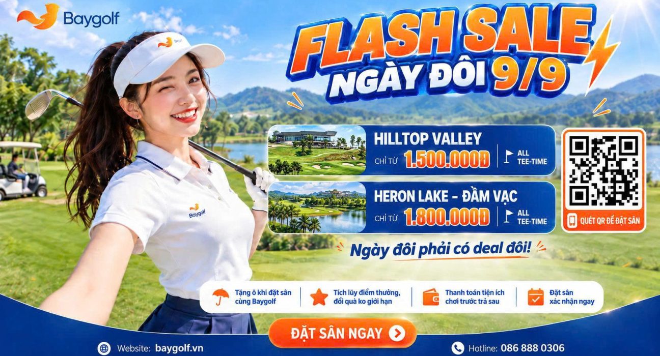 Flash Sale golf 9/9: Hilltop Valley, Heron Lake all tee-time từ 1.500K 1 Flash Sale golf 9/9