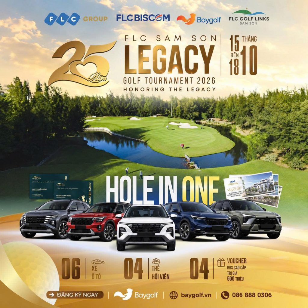 Chuỗi giải golf FLC 2026: Hơn 1.500 golfer tranh tài tháng 10 2 chuỗi giải golf FLC 2026